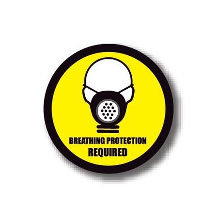 Ergomat 20in CIRCLE SIGNS - Breathing Protection Required DSV-SIGN 400 #0135 -UEN